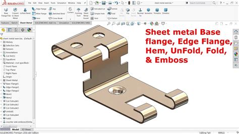 sheet metal part solidworks|solidworks sheet metal examples.